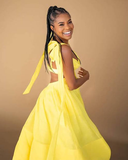 Botanica Bralette Gown in Sunshine