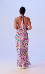 Load image into Gallery viewer, Gigi Silk Halter Dress - RUBY
