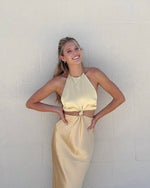 Load image into Gallery viewer, Carrie Halter Maxi in Yellow - Bec + Bridge
