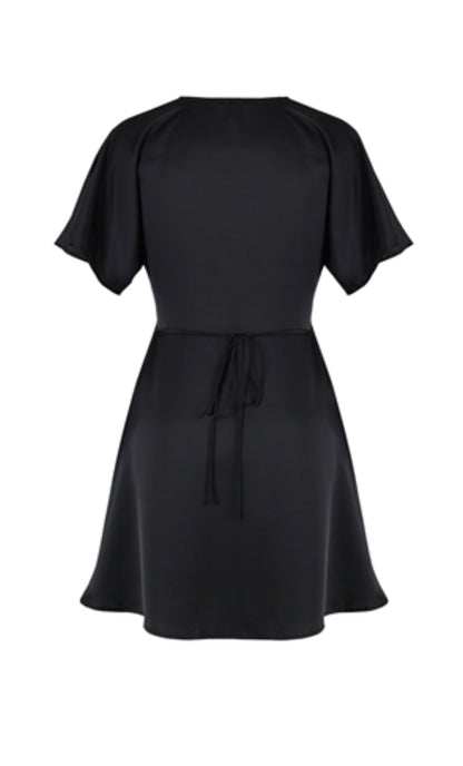 Bettina Satin Mini in Black