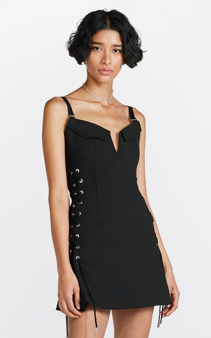 Lace Bonded Mini in Black
