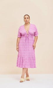 Mirella V Neck Dress in Orchid (14) - RUBY