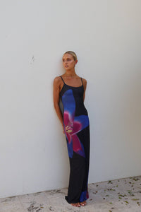 Midnight Lily Floral Slip Dress (6) - With Harper Lu