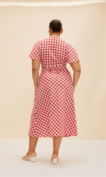 Load image into Gallery viewer, Clover Dress in Red Gingham - RUBY
