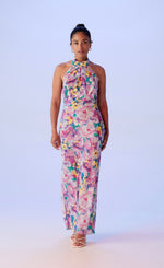 Load image into Gallery viewer, Gigi Silk Halter Dress - RUBY
