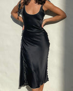 Load image into Gallery viewer, Black Satin Dress - Hanne Bloch
