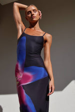 Load image into Gallery viewer, Midnight Lily Floral Slip Dress (6) - With Harper Lu
