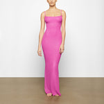 Load image into Gallery viewer, Soft Lounge Shimmer Slip Dress in Fuchsia - SKIMS
