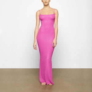 Soft Lounge Shimmer Slip Dress in Fuchsia - SKIMS