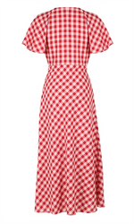 Load image into Gallery viewer, Clover Dress in Red Gingham - RUBY
