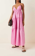 Load image into Gallery viewer, Tiered Cotton Maxi Dress - Matteau
