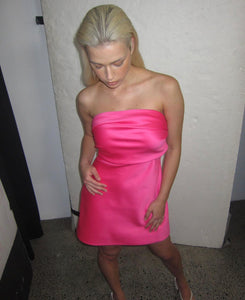 Cher Satin Mini Dress (6) - RUBY
