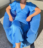 Load image into Gallery viewer, Uma Dress in Cerulean - RUBY
