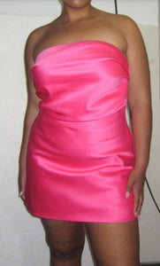 Cher Satin Mini Dress (6) - RUBY