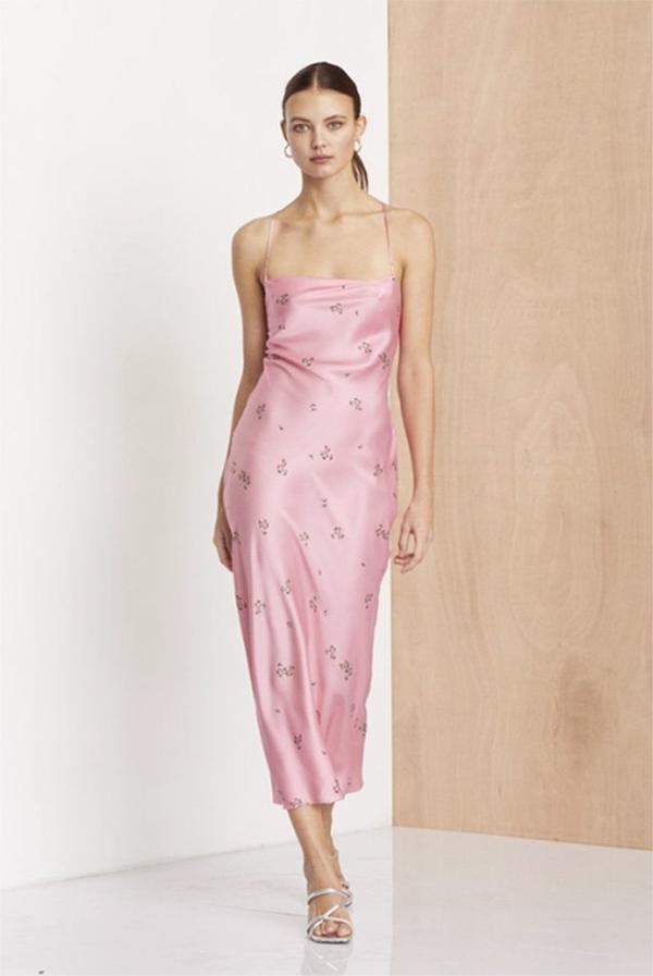 Juliet tie dress in Pink Lace - Bec + Bridge