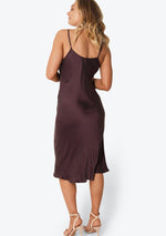 Load image into Gallery viewer, Silk Long Slip Dress in Plum - Kenzie Silk
