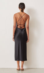 Load image into Gallery viewer, Seraphine Lace-Up Midi in Black - Bec + Bridge
