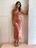Load image into Gallery viewer, Eloise Lace-Up Midi in Antique Rose - Shona Joy
